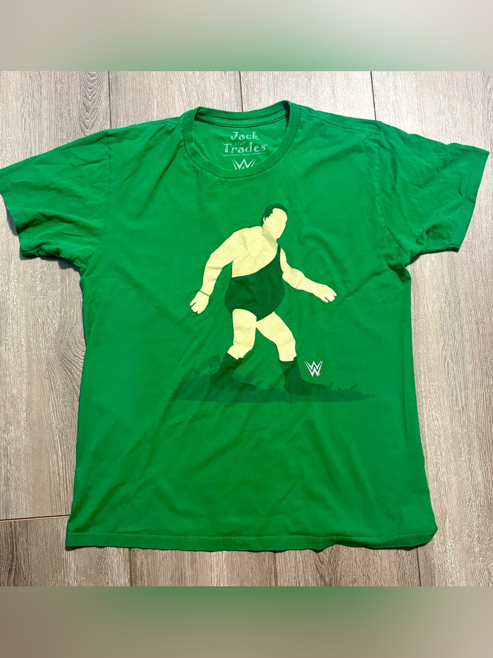 2015 WWE ANDRE THE GIANT MEDIUM T SHIRT JACK OF ALL TRADES BRAND